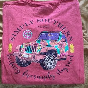 Simply Southern Pink LS Tee XL